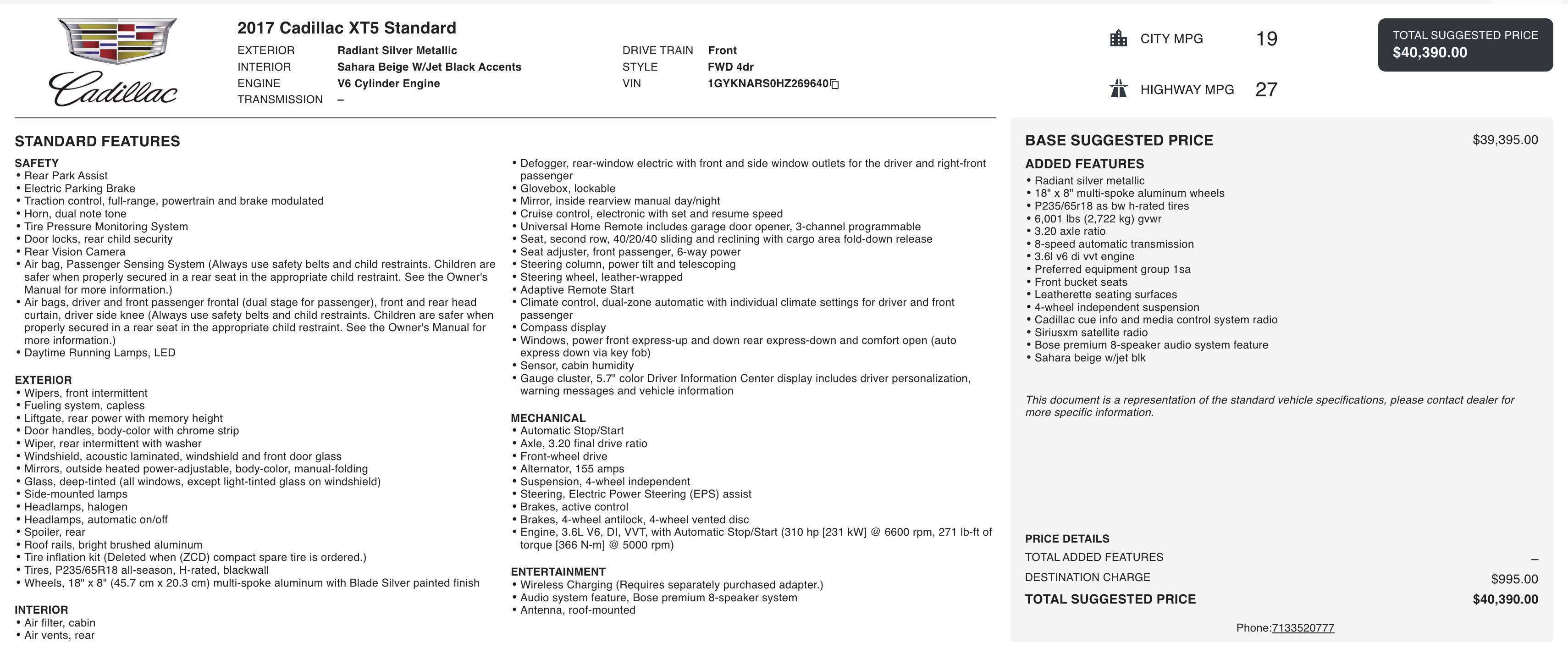 Used 2017 Cadillac XT5 FWD image 6