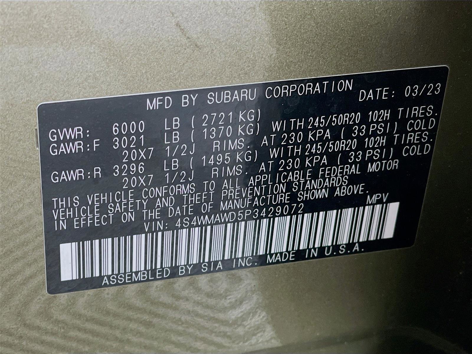 Certified 2023 Subaru Ascent Touring image 39