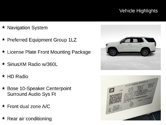 Certified 2021 Chevrolet Tahoe Premier AWD/4WD image 27