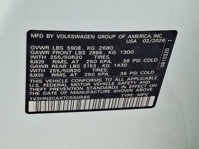 New 2026 Volkswagen Atlas SE image 10