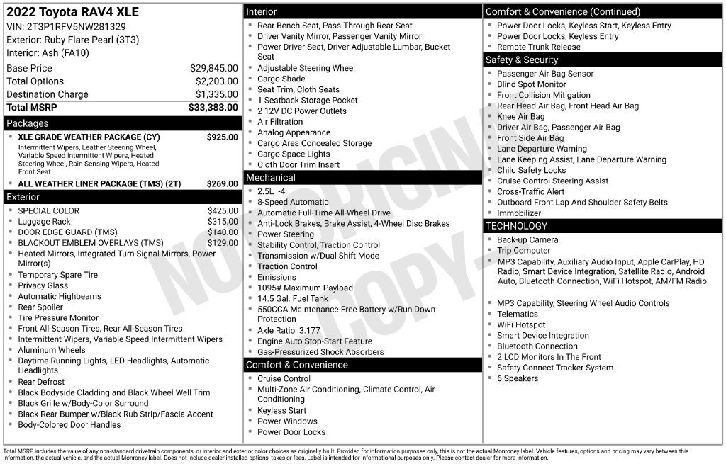 Certified 2022 Toyota RAV4 XLE w/ XLE Grade Weather Package AWD/4WD image 27