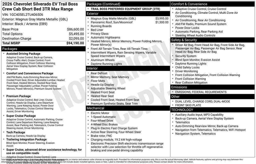 New 2026 Chevrolet Silverado EV Trail Boss image 25