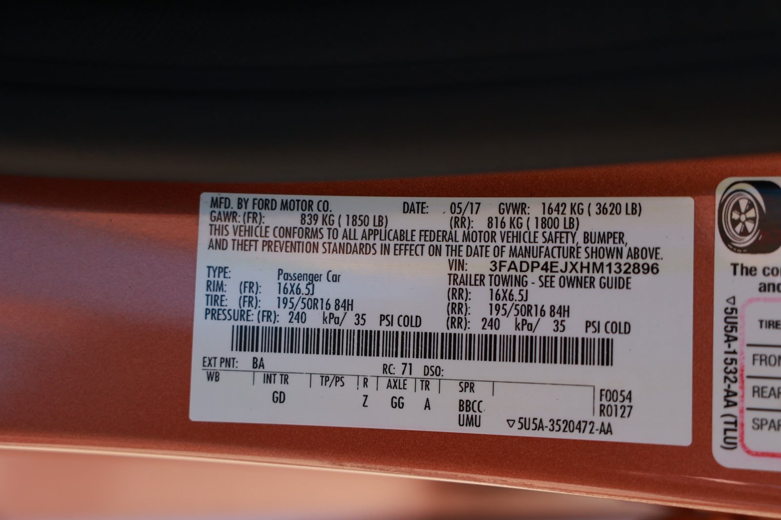 Used 2017 Ford Fiesta SE w/ Equipment Group 201A FWD image 32