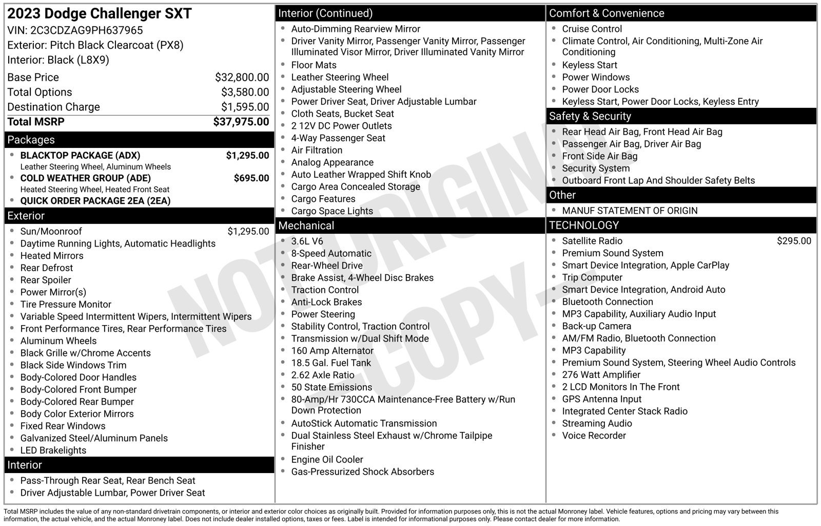 Certified 2023 Dodge Challenger SXT w/ Blacktop Package RWD image 30