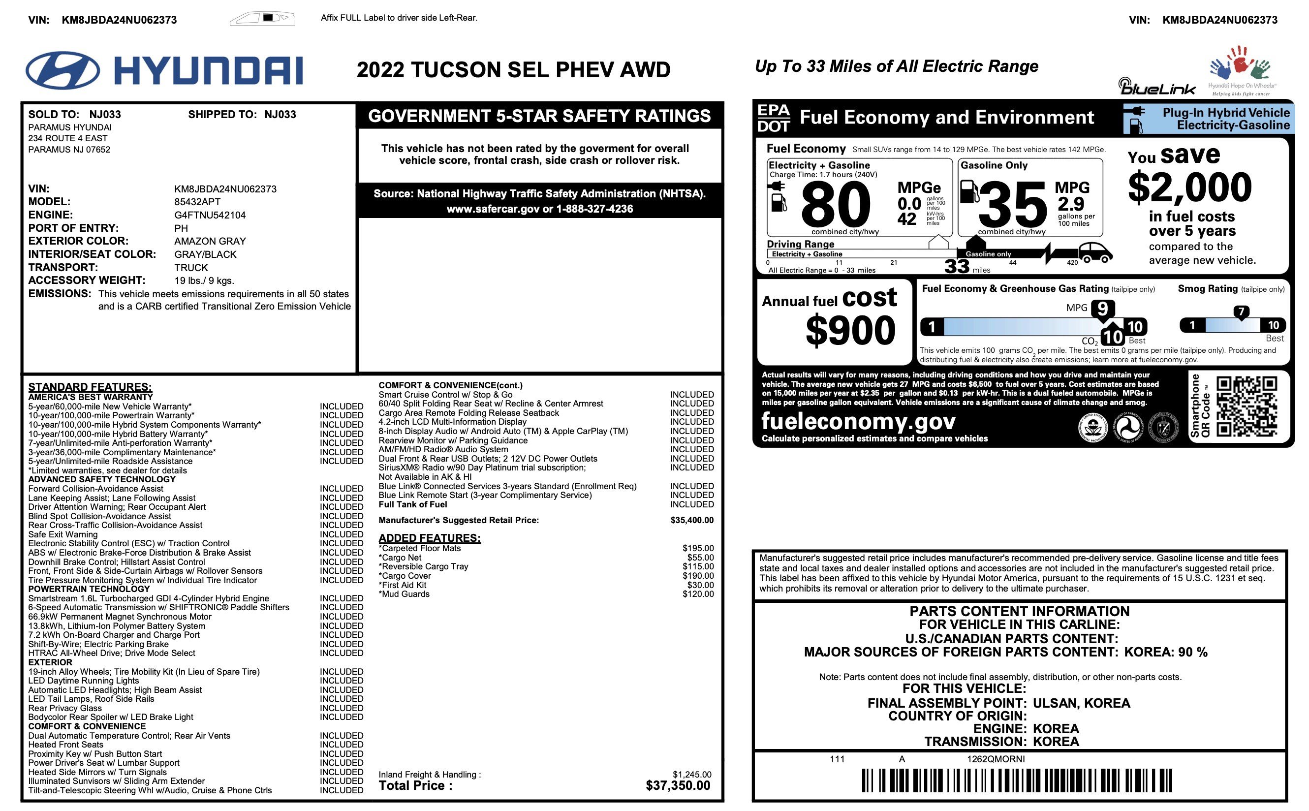 Used 2022 Hyundai Tucson SEL AWD/4WD image 2