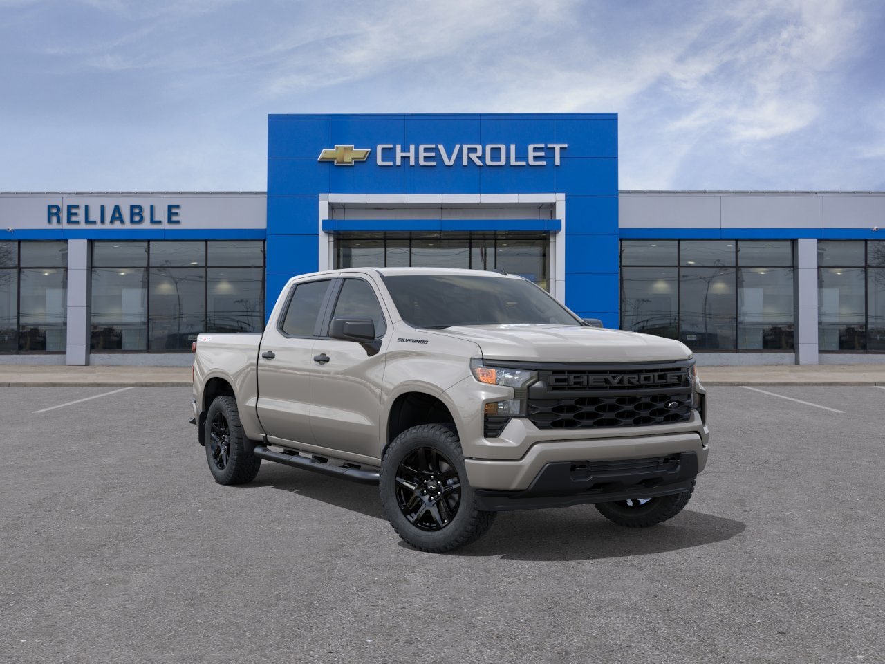 New 2026 Chevrolet Silverado 1500 Custom w/ Turbomax Blackout Package AWD/4WD image 1