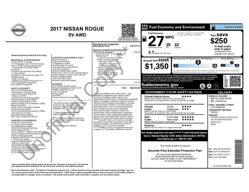 Used 2017 Nissan Rogue SV w/ SV Premium Package image 4