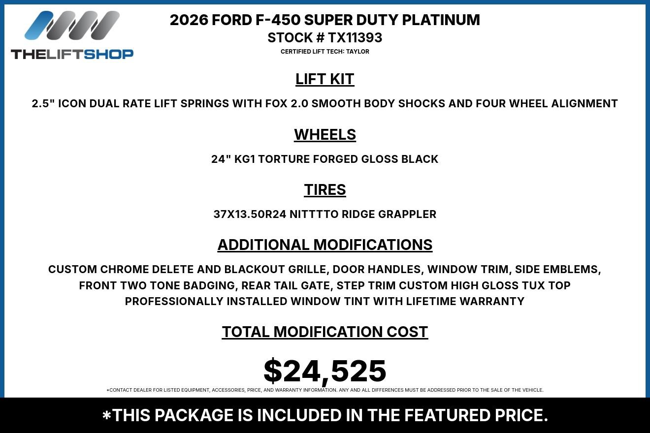 Used 2026 Ford F450 Platinum w/ Platinum Plus Package AWD/4WD image 2