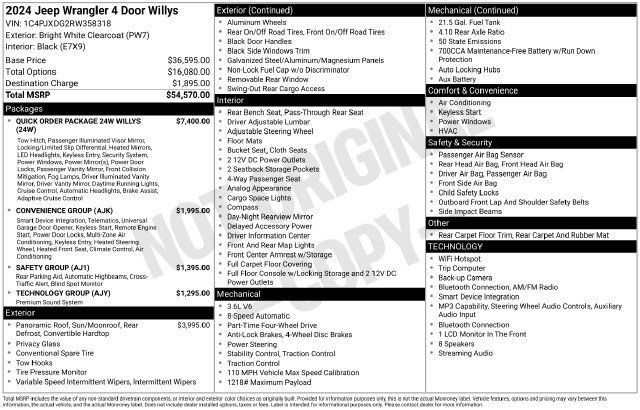 Used 2024 Jeep Wrangler Unlimited Sport AWD/4WD image 15
