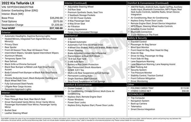 Used 2022 Kia Telluride LX image 6