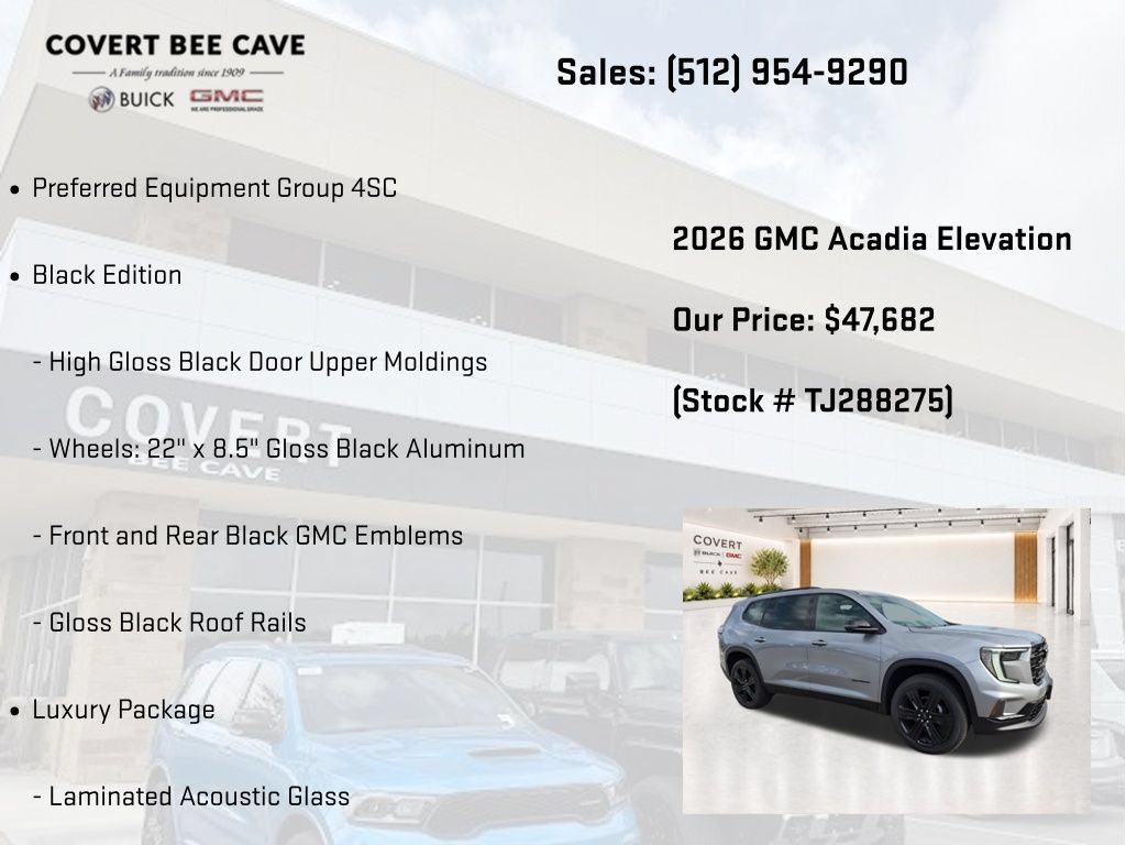 New 2026 GMC Acadia Elevation w/ Black Edition FWD image 7
