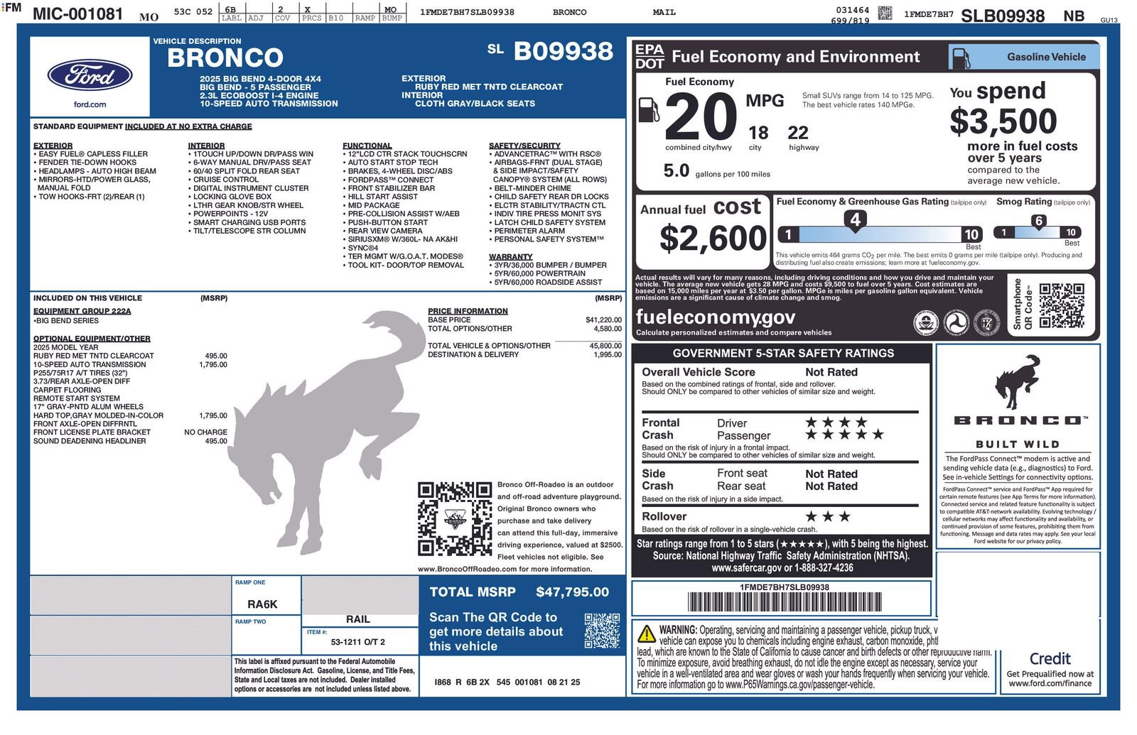 New 2025 Ford Bronco Big Bend AWD/4WD image 28