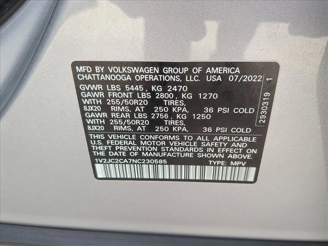 Used 2022 Volkswagen Atlas Cross Sport SE image 27