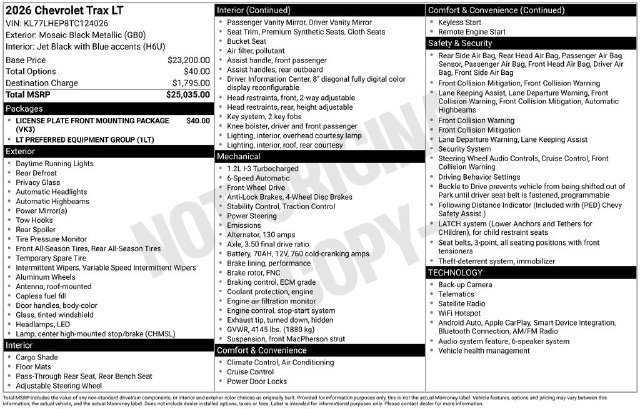 Used 2026 Chevrolet Trax LT FWD image 19