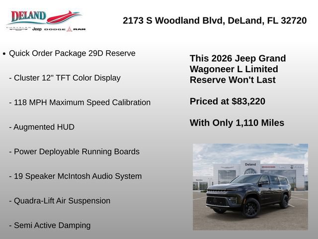 New 2026 Jeep Grand Wagoneer L Limited AWD/4WD image 14