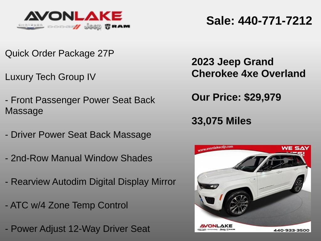 Used 2023 Jeep Grand Cherokee Overland w/ Advanced Protech Group III image 6