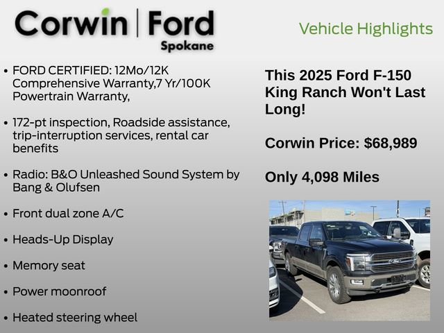 Used 2025 Ford F150 King Ranch w/ FX4 Off-Road Package image 12