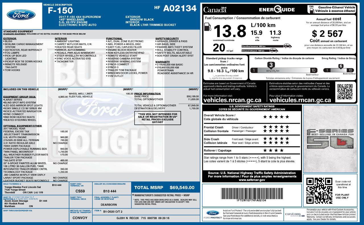 Used 2017 Ford F150 Lariat w/ Equipment Group 502A Luxury image 9