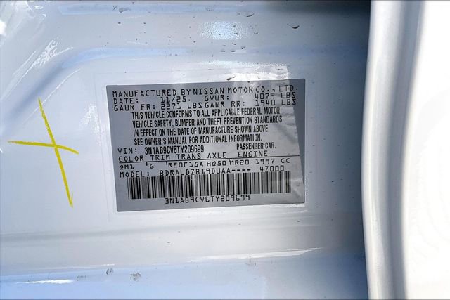 New 2026 Nissan Sentra SV w/ Floor Mat Package image 13