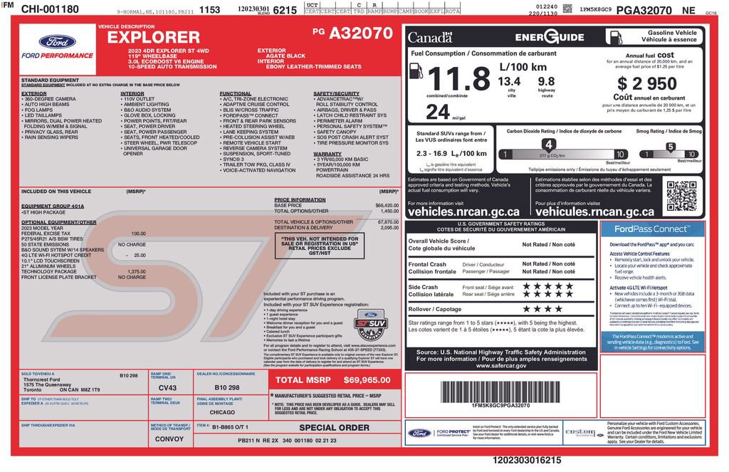 Used 2023 Ford Explorer ST w/ Technology Package AWD/4WD image 5