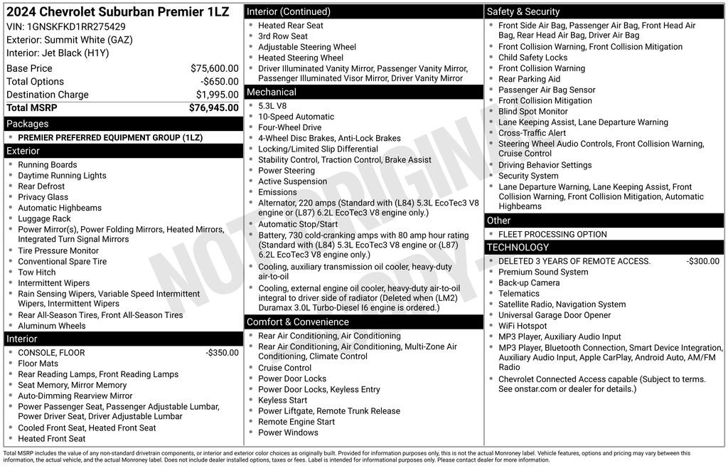 Used 2024 Chevrolet Suburban Premier AWD/4WD image 10