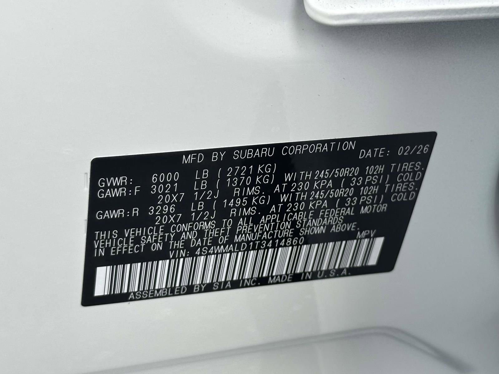 New 2026 Subaru Ascent Bronze Edition image 15