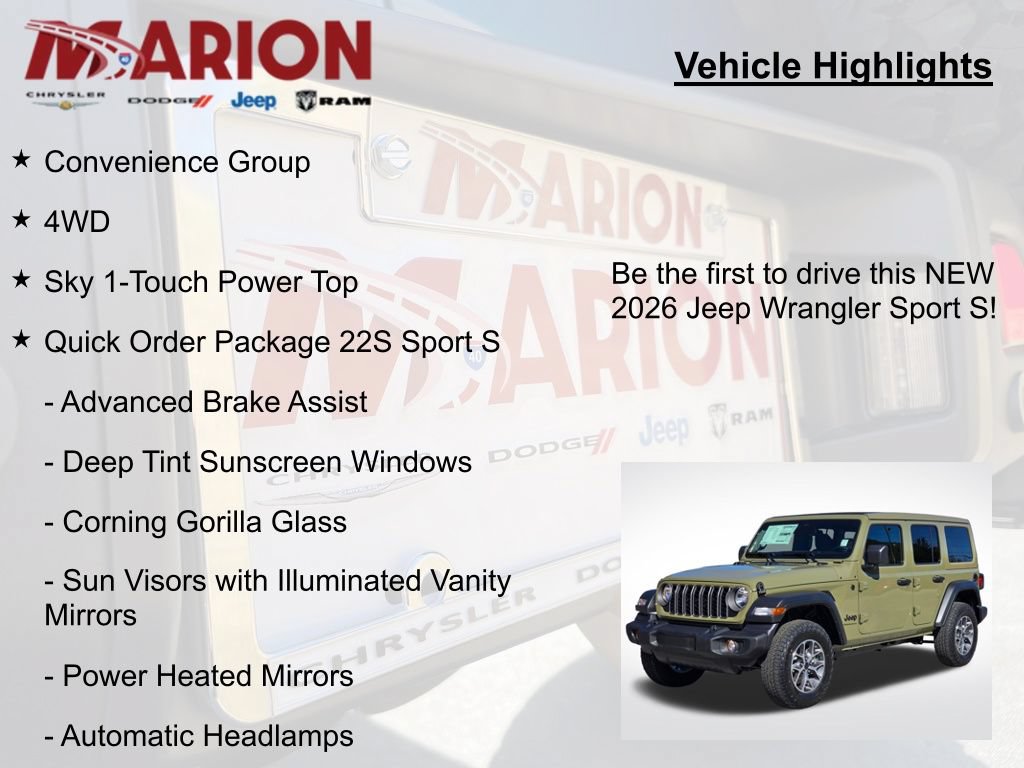 New 2026 Jeep Wrangler Unlimited Sport AWD/4WD image 5