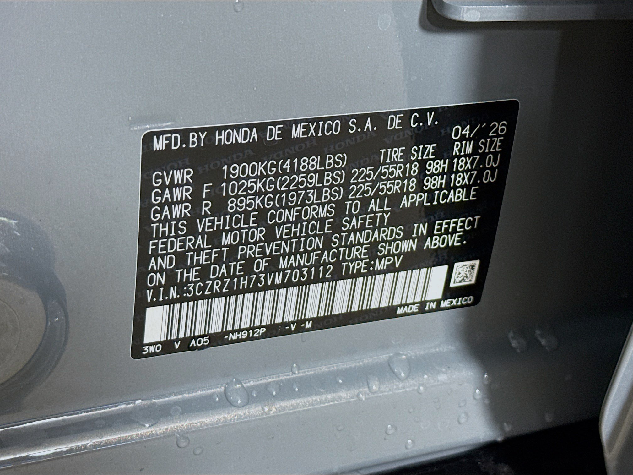 New 2027 Honda HR-V EX-L image 38