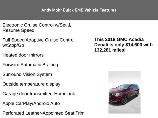 Used 2018 GMC Acadia Denali w/ Technology Package FWD image 13