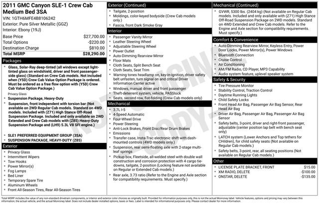 Used 2011 GMC Canyon SLE image 7