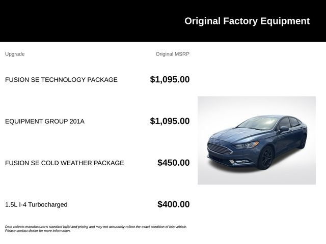 Used 2018 Ford Fusion SE w/ Equipment Group 201A FWD image 7