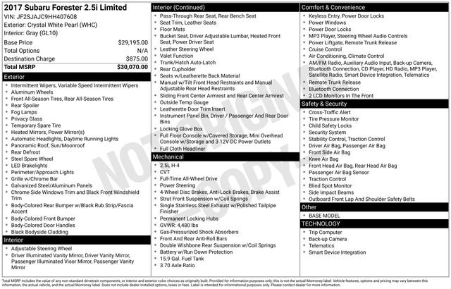 Used 2017 Subaru Forester 2.5i Limited image 2