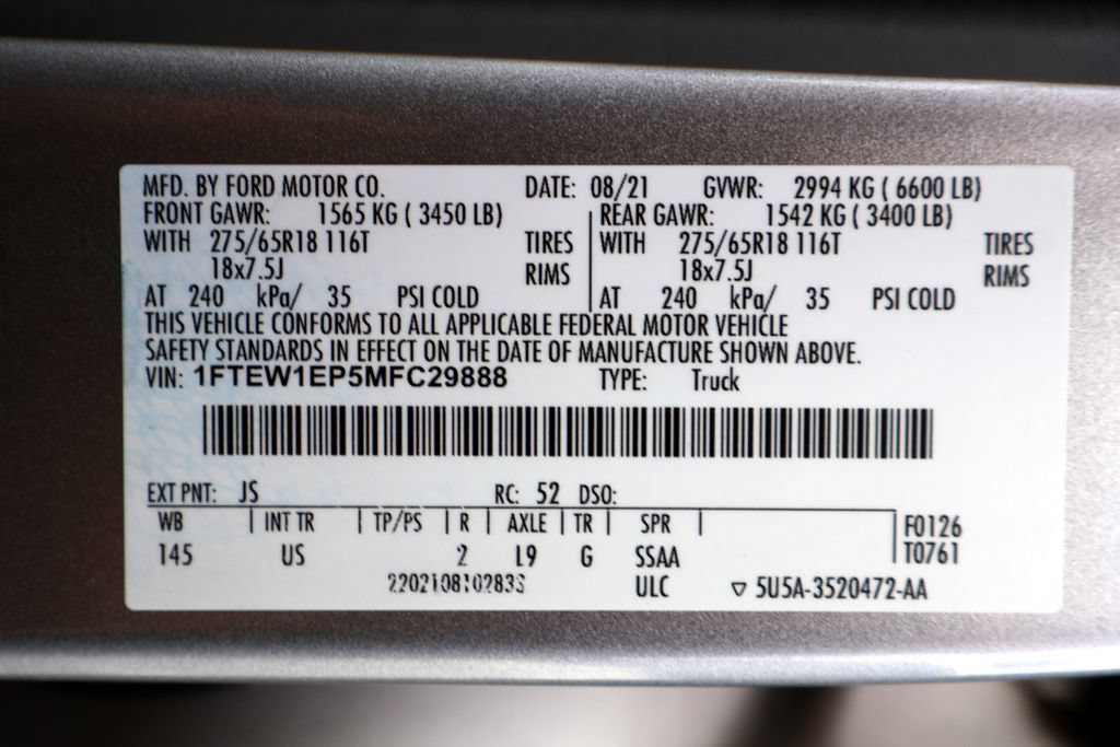 Certified 2021 Ford F150 XLT w/ Equipment Group 302A High AWD/4WD image 43