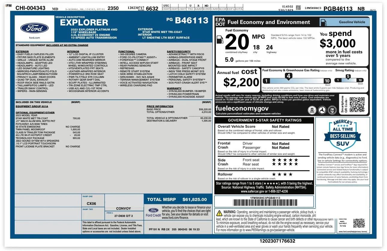Used 2023 Ford Explorer Platinum w/ Technology Package AWD/4WD image 31