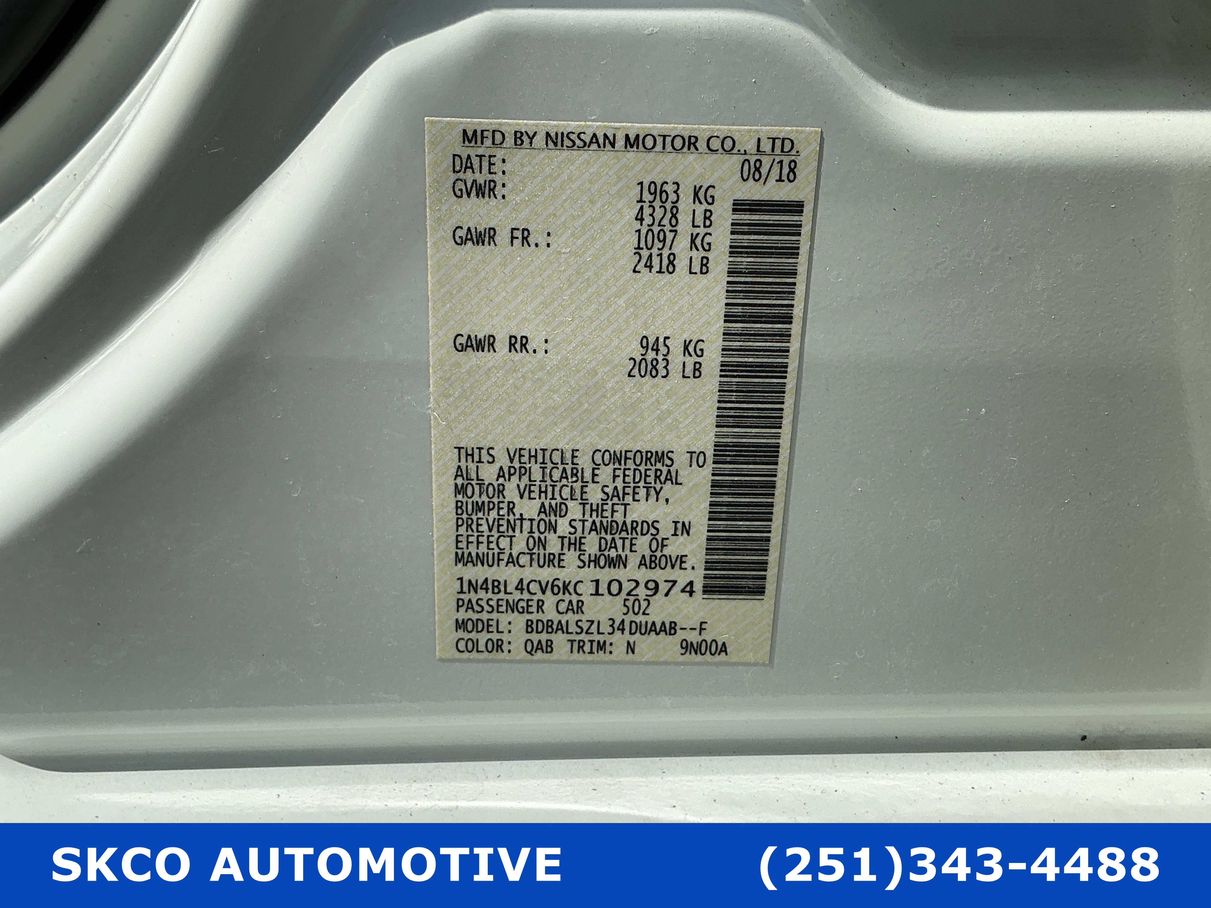 Used 2019 Nissan Altima 2.5 SR w/ SR Premium Package image 28