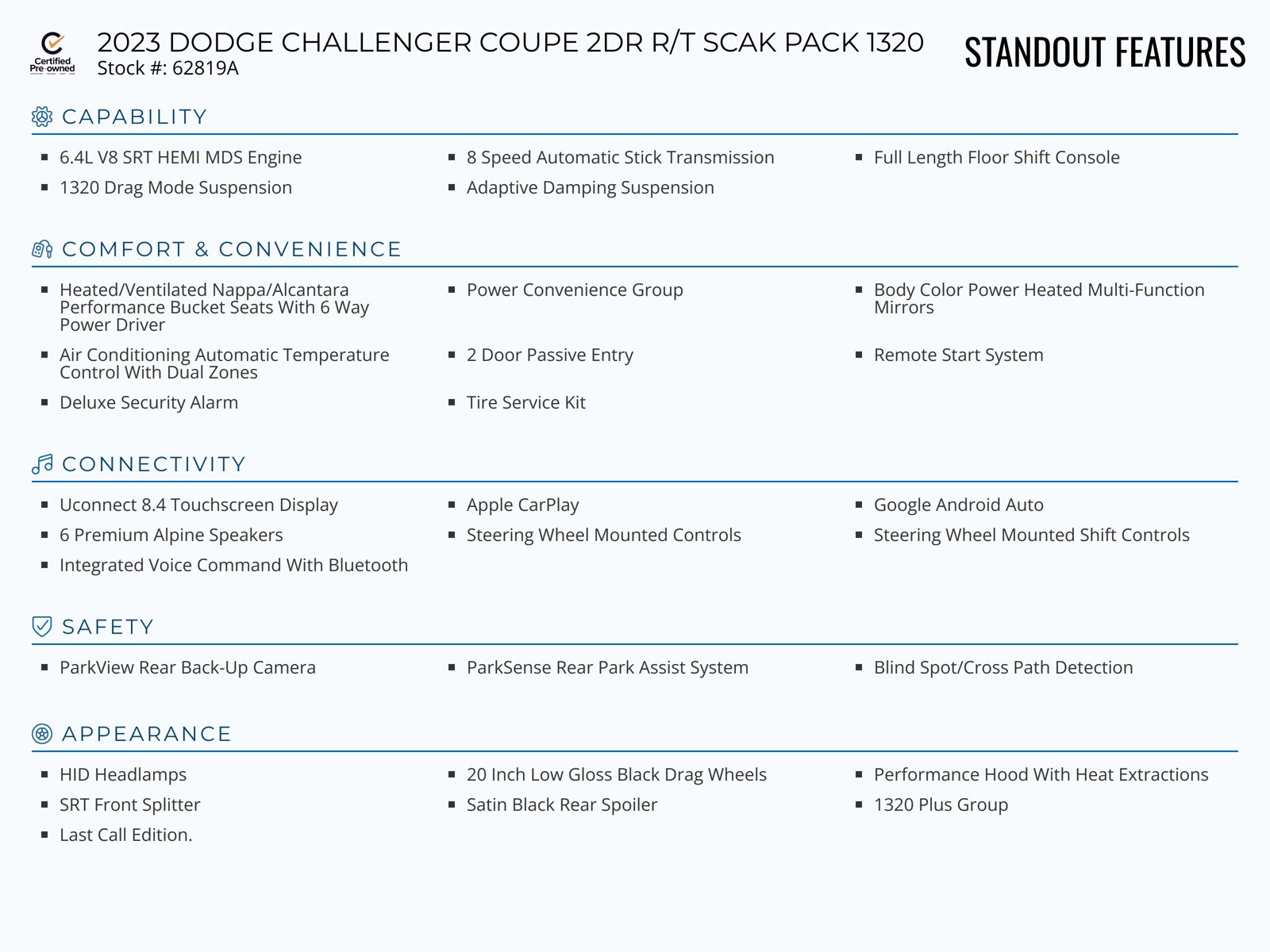 Certified 2023 Dodge Challenger R/T Scat Pack w/ 1320 Plus Group image 2