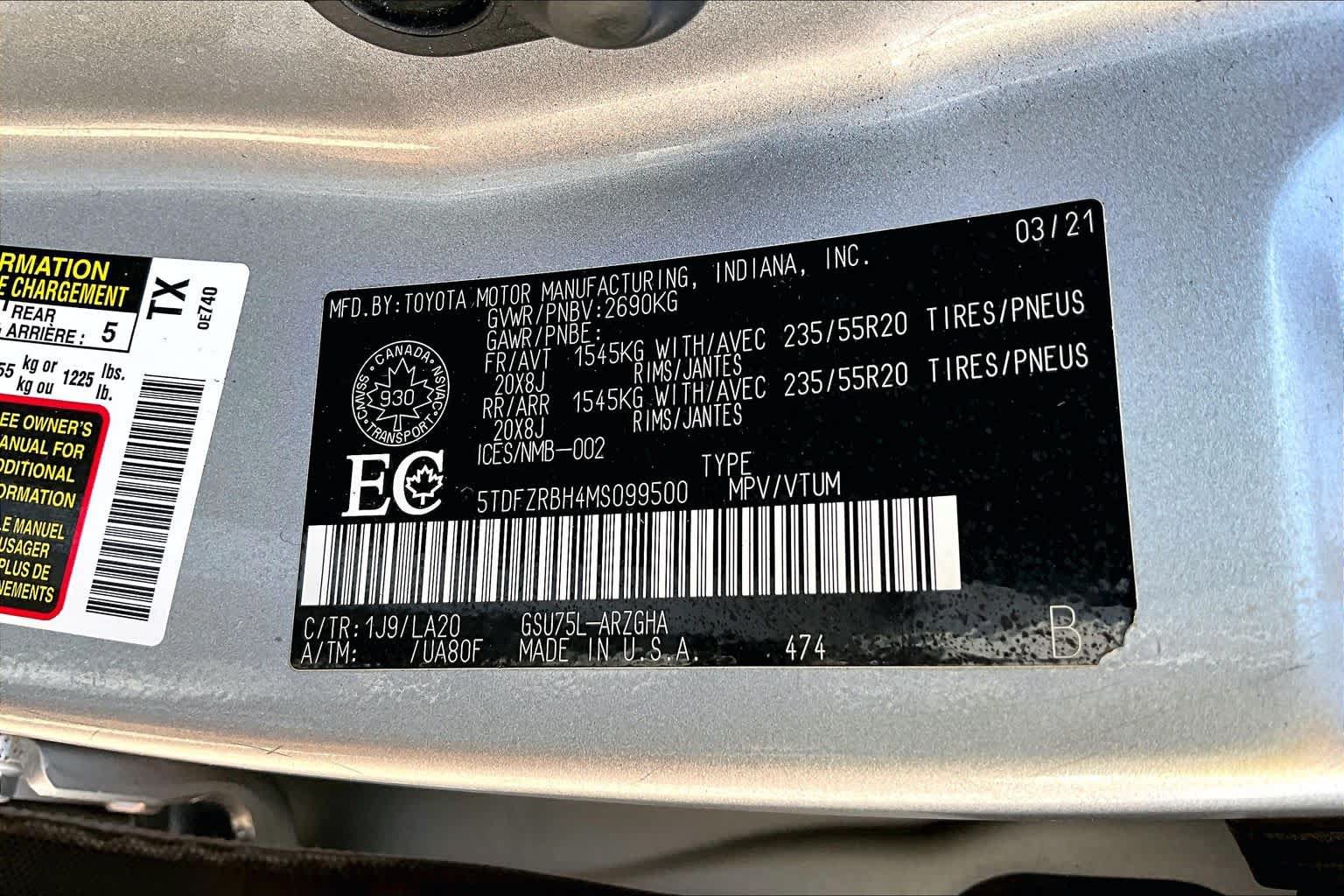 Used 2021 Toyota Highlander Limited AWD/4WD image 34