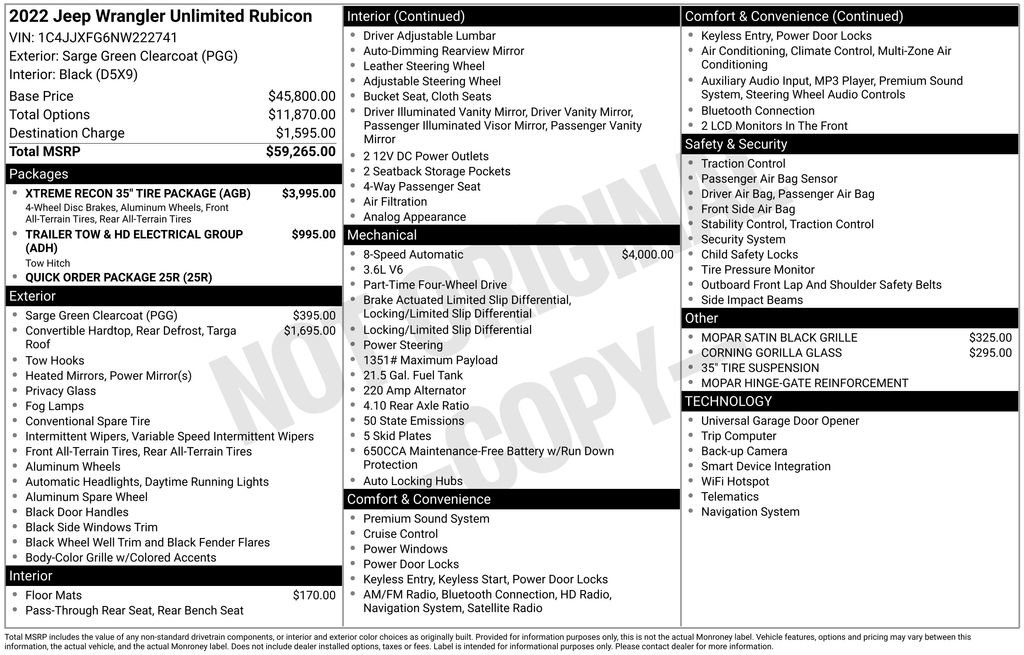 Used 2022 Jeep Wrangler Unlimited Rubicon w/ Xtreme Recon 35" Tire Package image 23