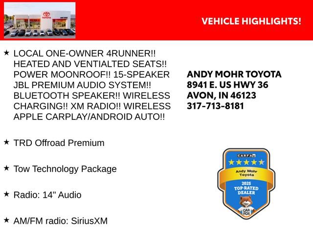 Used 2026 Toyota 4Runner TRD Off-Road Premium w/ Tow Technology Package AWD/4WD image 2