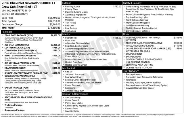 New 2026 Chevrolet Silverado 2500 LT w/ Trail Boss Package AWD/4WD image 6