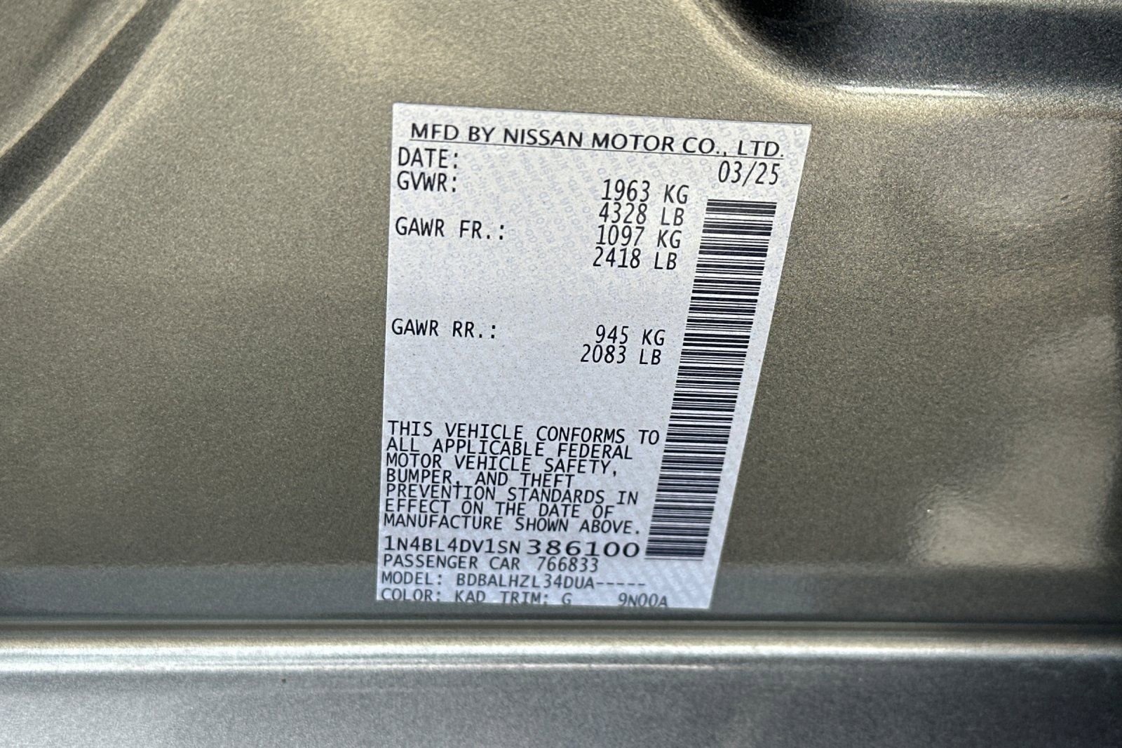 Used 2025 Nissan Altima 2.5 SV FWD image 28