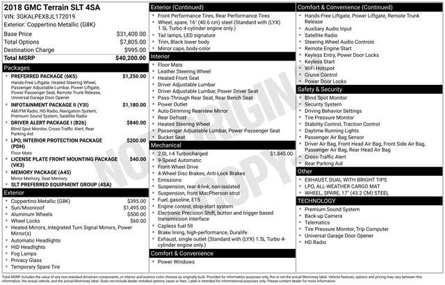 Used 2018 GMC Terrain SLT w/ Preferred Package image 20