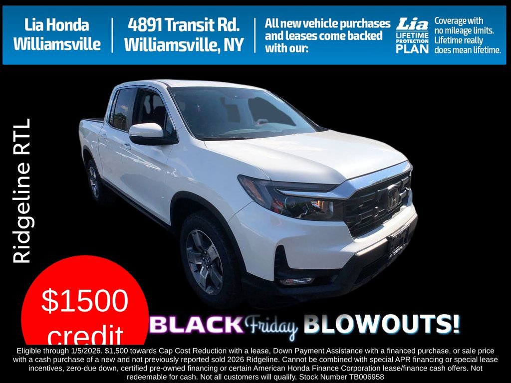 New 2026 Honda Ridgeline RTL