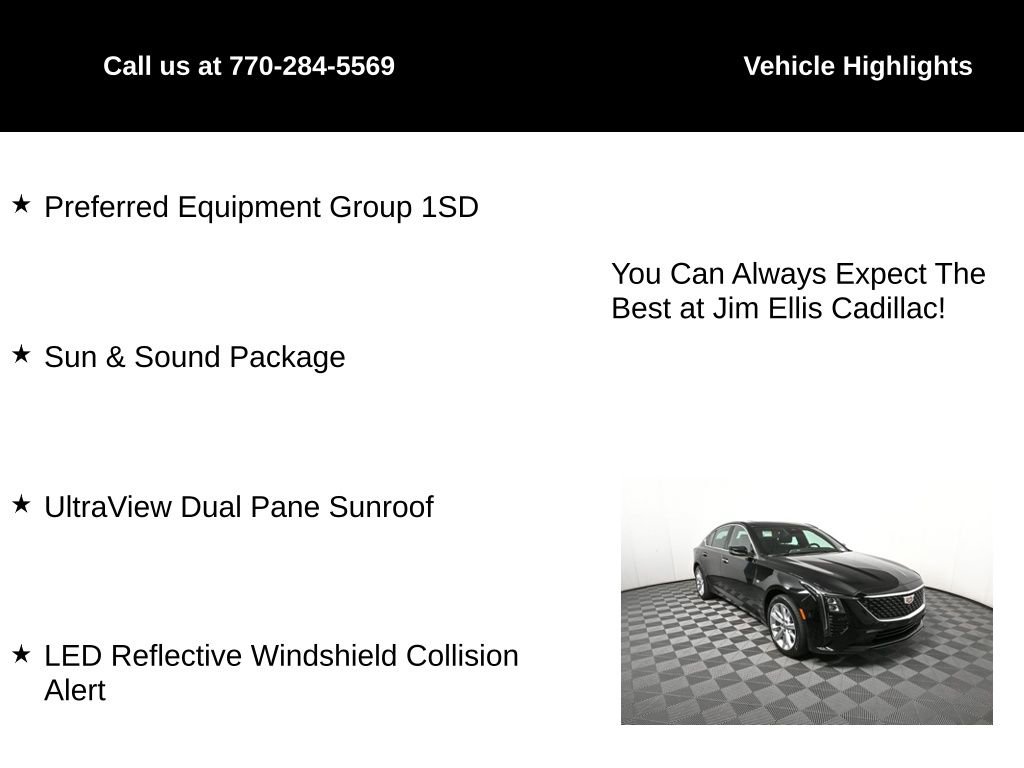Certified 2025 Cadillac CT5 Premium Luxury w/ Sun And Sound Package image 5