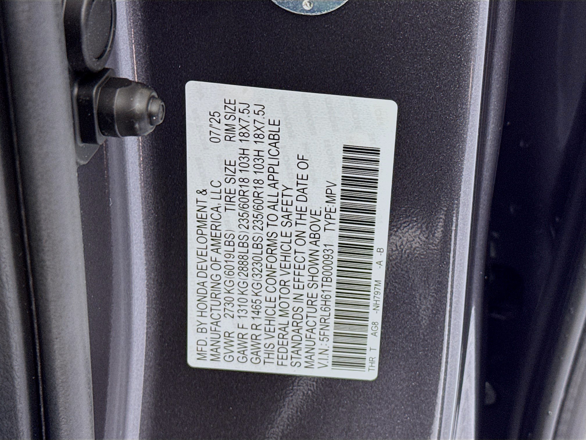 New 2026 Honda Odyssey EX-L image 33