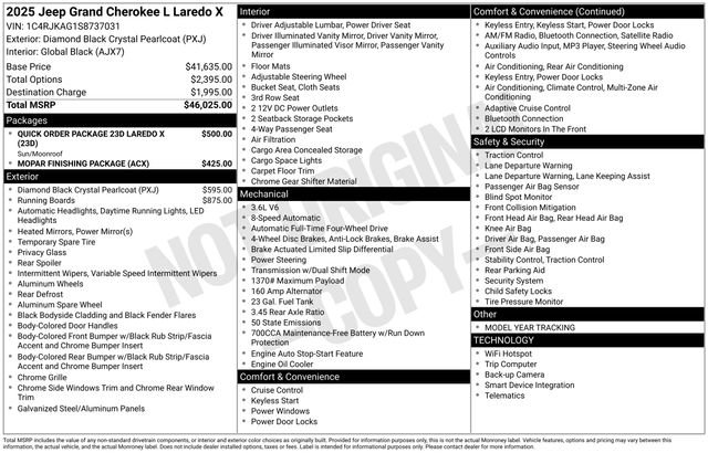 New 2025 Jeep Grand Cherokee L Laredo AWD/4WD image 27