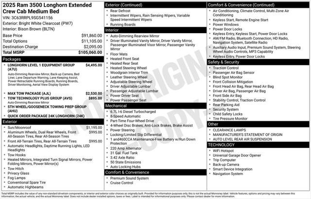 Certified 2025 RAM 3500 Longhorn AWD/4WD image 24