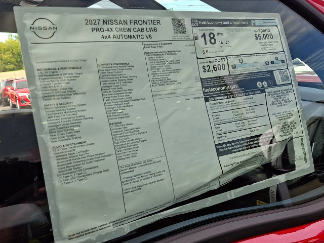 New 2027 Nissan Frontier PRO-4X AWD/4WD image 6