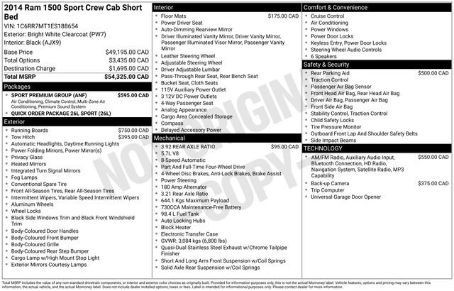 Used 2014 RAM 1500 Sport w/ Sport Premium Group AWD/4WD image 8