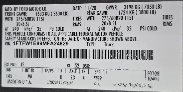 Used 2021 Ford F150 Platinum w/ Equipment Group 701A High AWD/4WD image 49